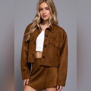 Brown Suede Women's Jacket